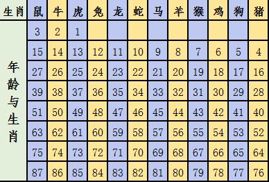 2023年49歲屬什麼|2023十二生肖號碼表圖 12生肖年齡表